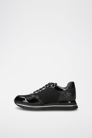 Platform Sneakers Kiss - Zwart en Zilverkleurig