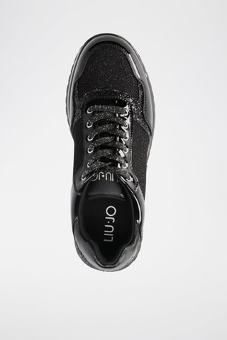 Platform Sneakers Kiss - Zwart en Zilverkleurig