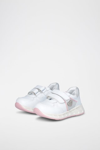 Leren Sneakers Tara - Wit en Roze