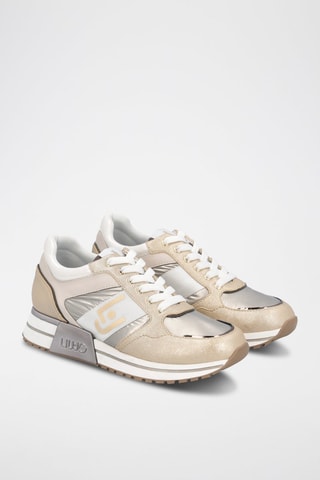 Sneakers Kiss Dourado e prateado