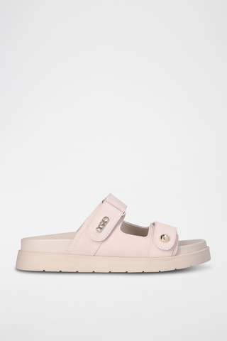 Mules em couro - Rosa-claro