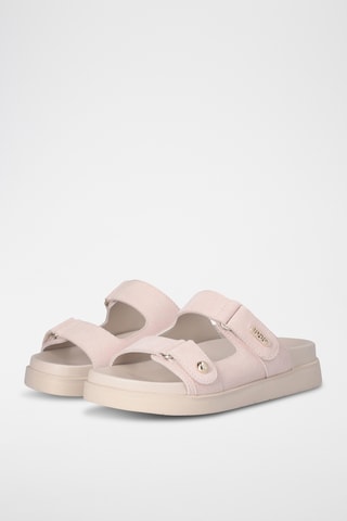 Mules em couro - Rosa-claro