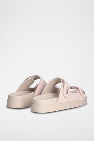 Mules em couro - Rosa-claro