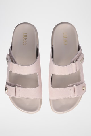 Mules em couro - Rosa-claro