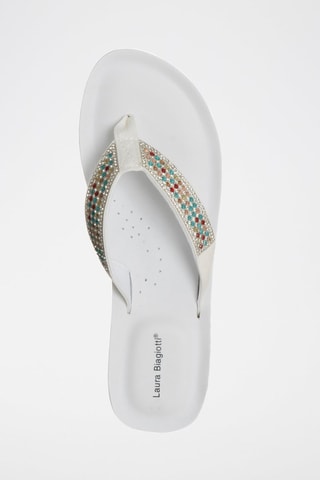 Slippers met Sleehak - Wit