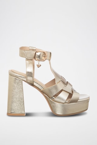 Sandalen met Hak Goudkleurig  