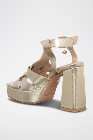 Sandalen met Hak Goudkleurig  