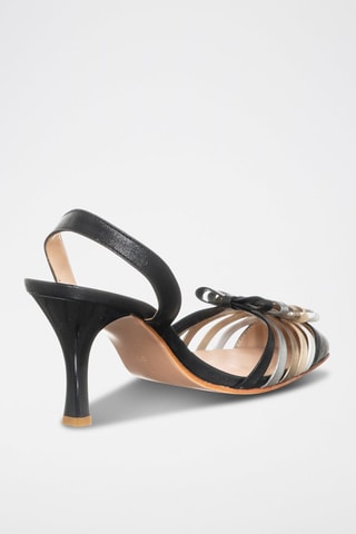 Sandalen met Hak Zwart en Wit  