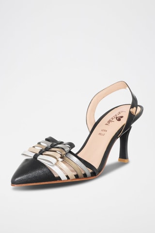 Sandalen met Hak Zwart en Wit  