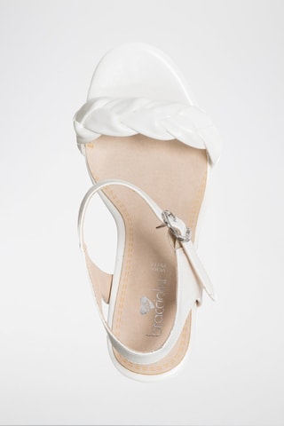 Sandalen met Sleehak Wit  