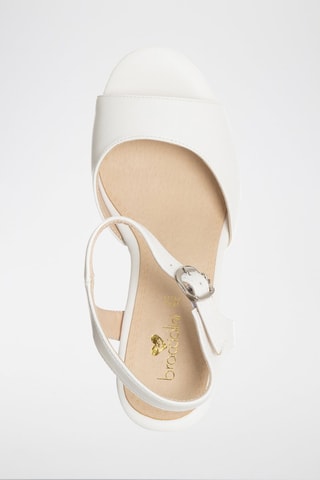 Sandalen met Sleehak Wit  