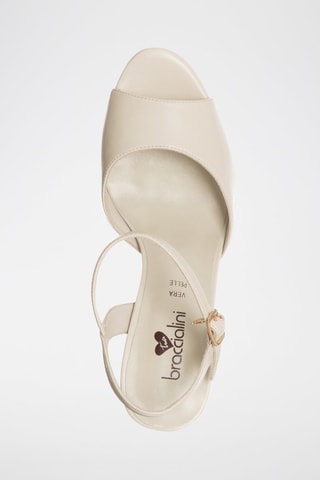 Sandalen met Sleehak Beige  