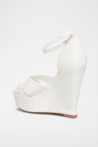 Sandalen met Sleehak Wit  