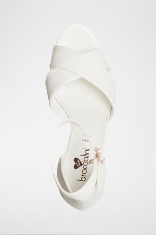 Sandalen met Sleehak Wit  