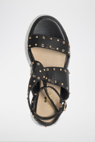 Sandalen met Sleehak - Zwart