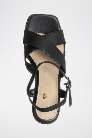 Sandalen met Sleehak - Zwart