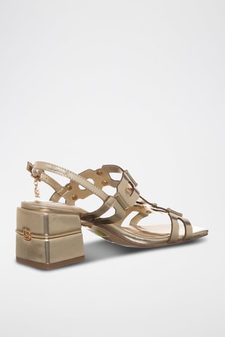 Sandálias de salto - Dourado - Laura Biagiotti