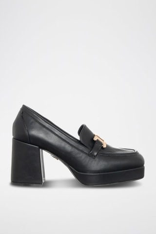 Mocassins met Hak - Zwart