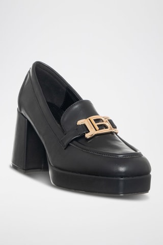 Mocassins met Hak - Zwart