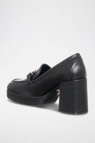 Mocassins met Hak - Zwart