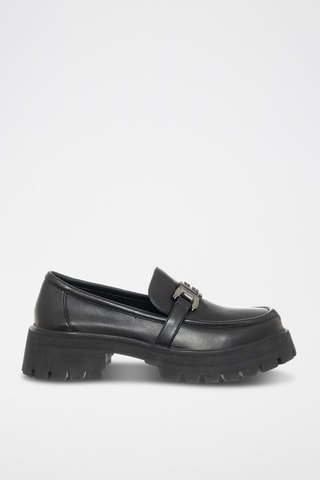 Mocassins met Hak - Zwart