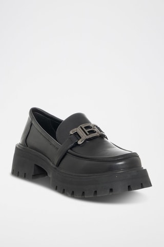 Mocassins met Hak - Zwart