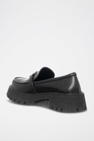 Mocassins met Hak - Zwart