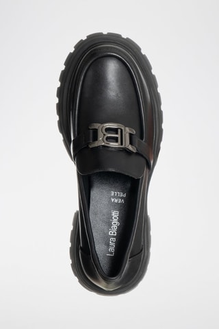 Mocassins met Hak - Zwart