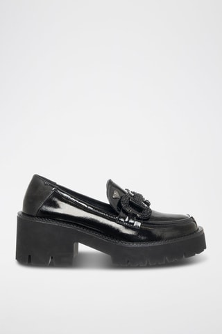Mocassins à talons vernis - Noir - Braccialini