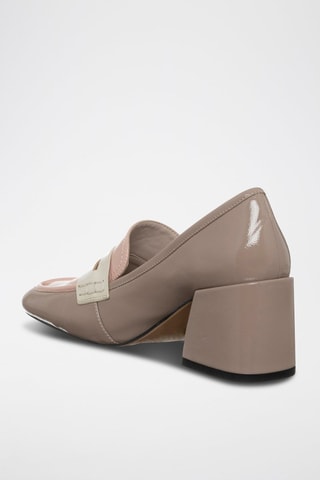 Mocassins à talons vernis - Taupe - Tua By Braccialini