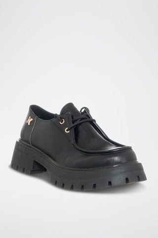 Mocassins met Hak - Zwart