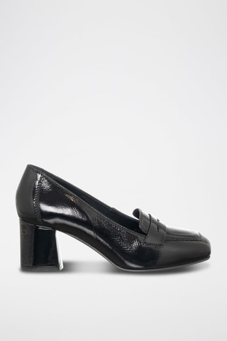 Mocassins en cuir verni - 
Noir - Café Noir
