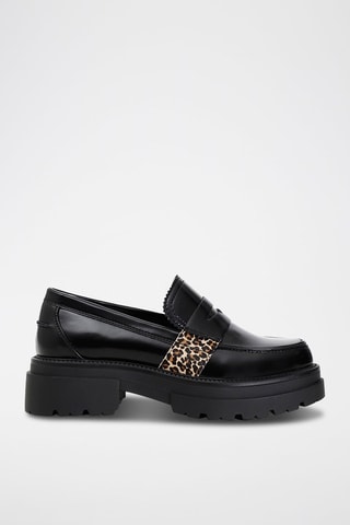 Mocassins en cuir - 
Noir - Café Noir