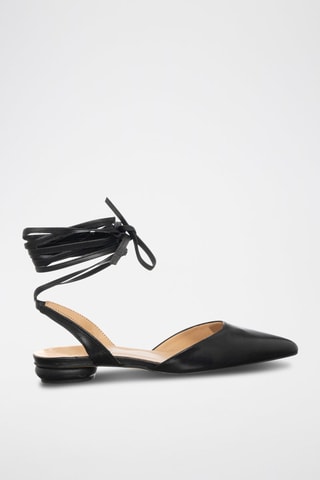 Leren Ballerina's Zwart
