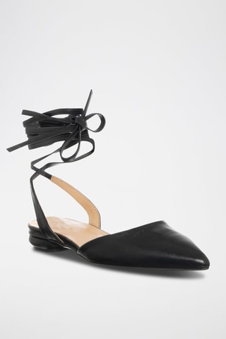 Leren Ballerina's Zwart
