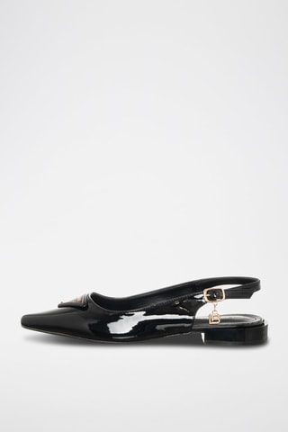 Lakleren Pumps met Bandje Zwart
