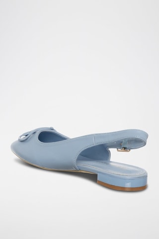 Leren Pumps met Bandje Hemelsblauw
