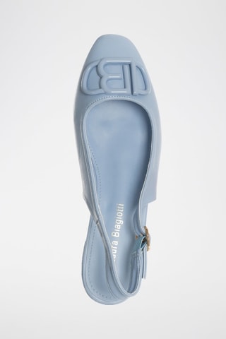 Leren Pumps met Bandje Hemelsblauw
