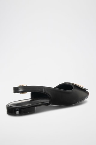 Leren Pumps met Bandje Zwart