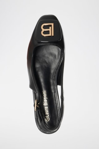 Leren Pumps met Bandje Zwart