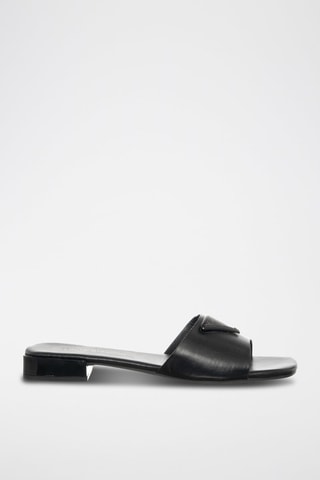 Mules em couro Preto