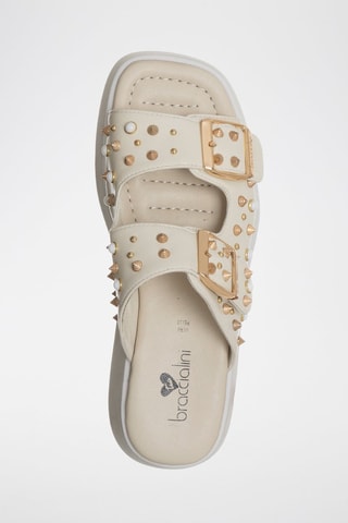 Mules com plataforma - Cru - Tua by Braccialini
