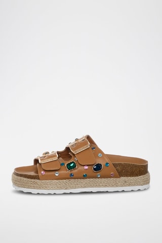 Mules com plataforma - Camel - Tua by Braccialini