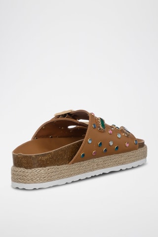 Mules com plataforma - Camel - Tua by Braccialini