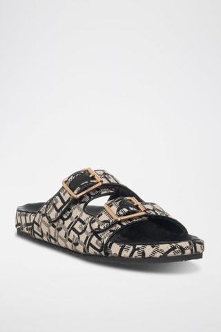 Mules - Bege e preto - Laura Biagiotti
