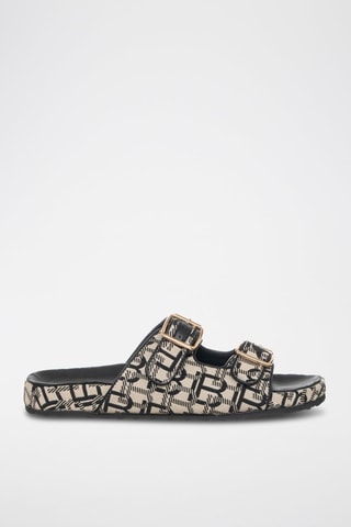 Mules - Bege e preto - Laura Biagiotti