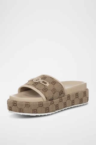 Mules com plataforma - Cru - Laura Biagiotti