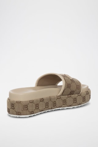 Mules com plataforma - Cru - Laura Biagiotti