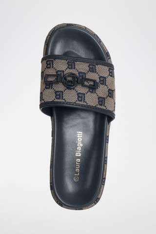Mules com plataforma - Azul-marinho - Laura Biagiotti