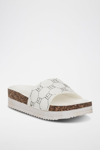 Mules com plataforma - Branco - Laura Biagiotti